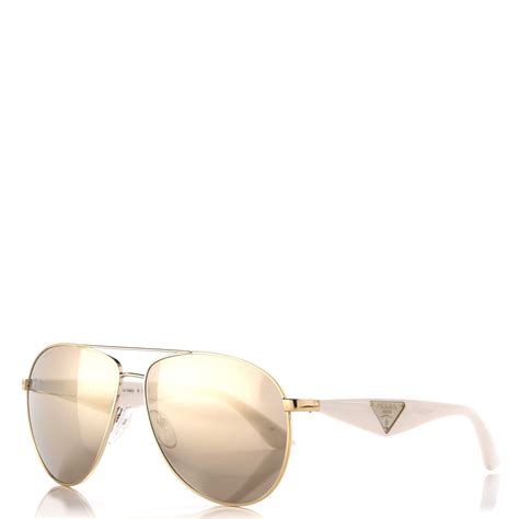 prada white aviator sunglasses|prada aviator sunglasses polarized.